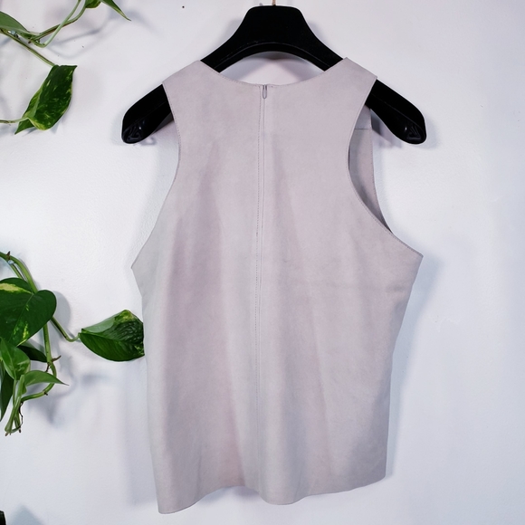 New $498 J BRAND 100% Lamb Suede Leather crop top - Picture 11 of 14